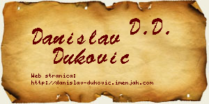 Danislav Duković vizit kartica
